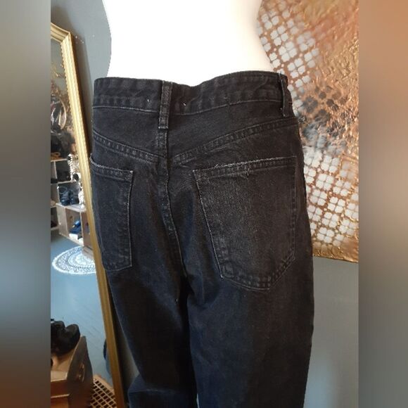 Zara Classic Black Women's Straight Wide Leg Jeans - Picture 7 of 15